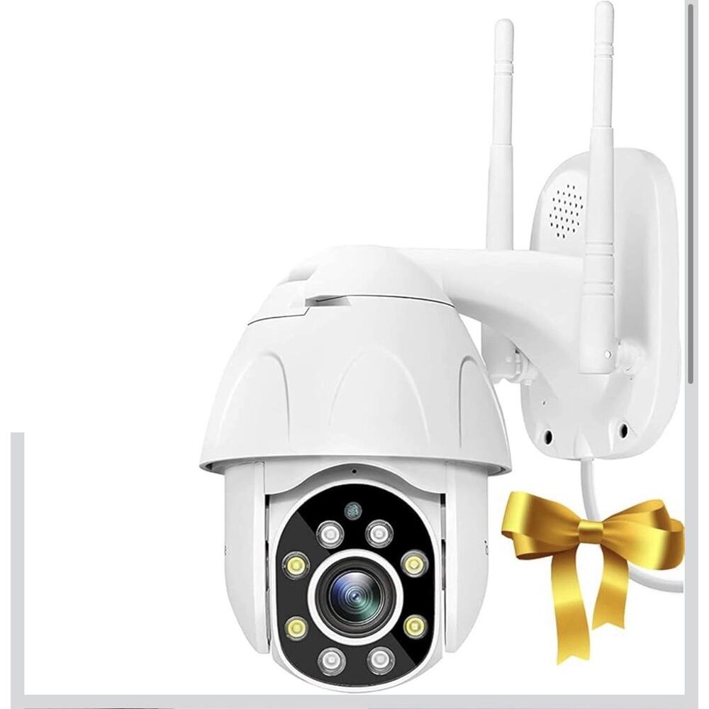 Outdoor 1080P Security Camera, 355° Pan 90° Tilt, Night Vision, Waterproof IP66